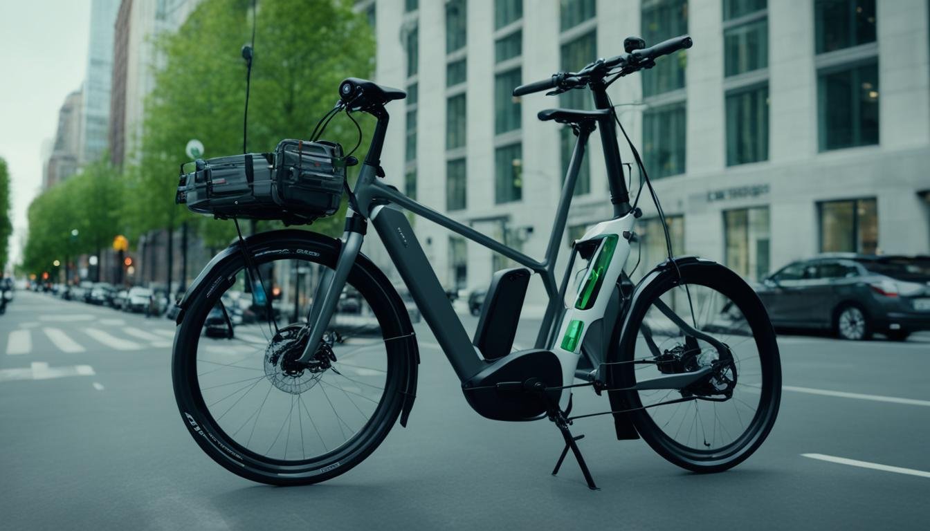Image showcasing how to lock electric bike?