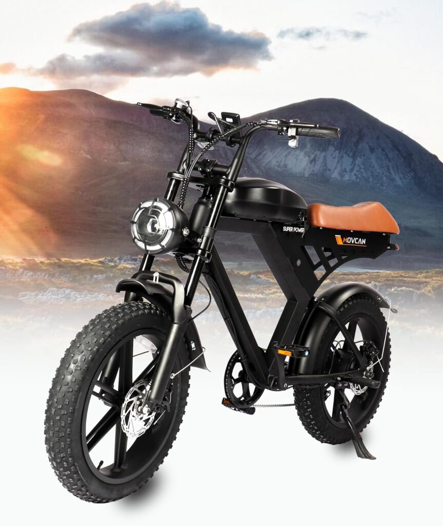 MOVCAN Electric Bike for Adult 1000W Motor 20 in Fat Tire Ebike,Up to 28MPH 70 Miles,15.6 AH Removable Battery, 7 Speed Gear Electric Motorcycle Bicycle